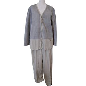 Vintage G.W. Division of Graff Flax Two Piece Set Size 12